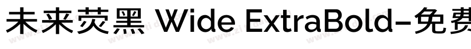 未来荧黑 Wide ExtraBold字体转换